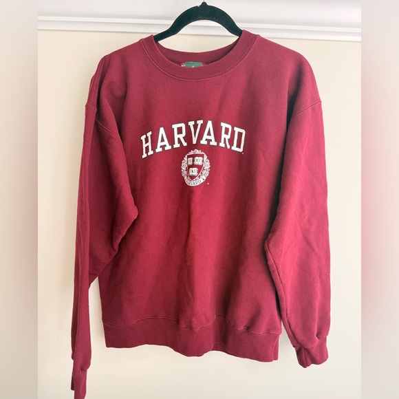 Harvard Women's Crew Neck Sweater - Red - Picture 1 of 4